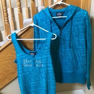 Harley Davidson t-shirt and hoodie set!